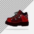 isolated and easily editable cool boots illustration. Royalty Free Stock Photo