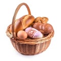 Isolated Easter basket, white background Royalty Free Stock Photo