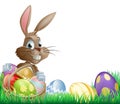 Isolated Easter footer design