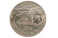 Isolated Edith Kanaka Ole Commemorative Quarter Coin