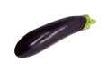 Isolated eggplant. Fresh Eggplant vegetable with stem isolated on white background. Aubergine with clipping path. Fresh vegetables Royalty Free Stock Photo