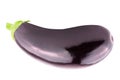 One whole fresh eggplant over white Royalty Free Stock Photo