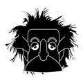 Isolated Einstein silhouette Royalty Free Stock Photo