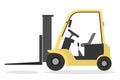 Isolated electric forklift.