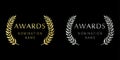 Awards logotype stained glass crystal palms branches