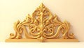 isolated Elegant Ornamental Gold Frame Element in Classic-AI Generated Royalty Free Stock Photo