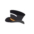 Isolated elegant top hat with a ribbon Royalty Free Stock Photo
