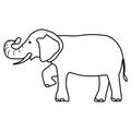 Isolated elephant draw