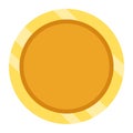 Isolated empty golden coin