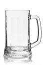 Empty beer mug isolated on white background Royalty Free Stock Photo