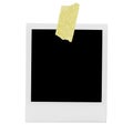 Isolated empty photo frame. Blank photo white frame. Royalty Free Stock Photo