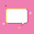 Isolated empty speech bubble Pixel art Vector