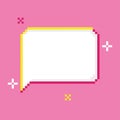 Isolated empty speech bubble Pixel art Vector