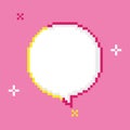 Isolated empty speech bubble Pixel art Vector