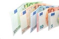 Isolated Euro banknote wave on white background
