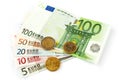 Isolated euro currency