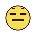 Isolated expressionless emoji face icon