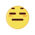 Isolated expressionless emoji face icon