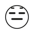 Isolated expressionless emoji face icon