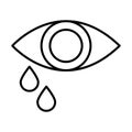 Isolated eye with drops line style icon vector design