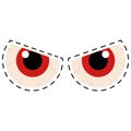 Isolated eyes halloween sticker