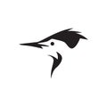 Isolated face bird woodpecker logo design, vector graphic symbol icon illustration creative idea