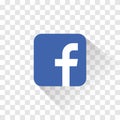 Isolated Facebook logo. Vector illustration. Facebook icon. Royalty Free Stock Photo
