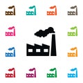 Isolated Factory Icon. Industry Vector Element Can Be Used For Factory, Industry, Construction Design Concept.