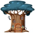 Isolated fantasy mystery tree house