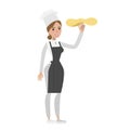 Isolated female chef. Royalty Free Stock Photo