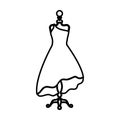 Isolated female dress cloth design