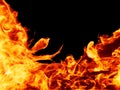 Isolated fiery background