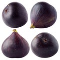Isolated figs collection. Whole fresh figs isolated on white background with clipping path.