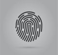 Isolated fingerprint vector icon