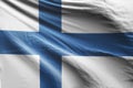 Isolated Finland Flag waving, 3D Realistic Finland Flag Rendered