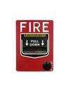 Isolated fire alarm box Royalty Free Stock Photo