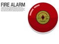 Isolated fire alarm on transparent background