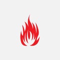 Isolated fire flame emblem on a white background Royalty Free Stock Photo