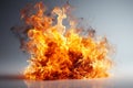 Isolated fire flame on white background Royalty Free Stock Photo