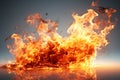 Isolated fire flame on white background Royalty Free Stock Photo