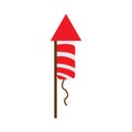 Isolated firework rocket icon