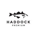 Isolated fish haddock logo design