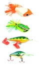 Isolated fishing baits Royalty Free Stock Photo