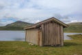 Isolated fishing hut on a lake in Norway - 3