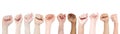 Isolated fists for protest, support concepts Royalty Free Stock Photo