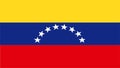 Isolated Flag of Venezuela Country, South America.