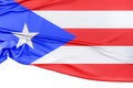 Isolated Flag of Puerto Rico. 3D Rendering