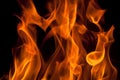 Isolated flame on black Royalty Free Stock Photo