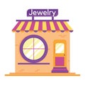 Isolated flat jewelry store icon