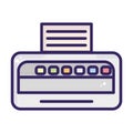 Isolated flat printer icon school supply icon Royalty Free Stock Photo